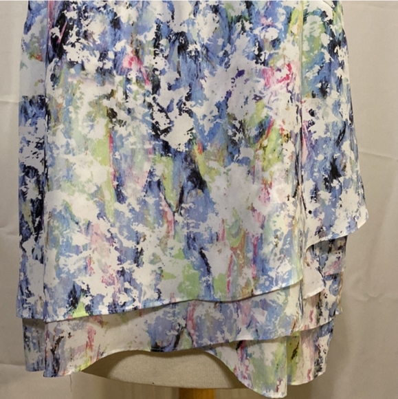 Rose & Olive Sleeveless Shirt with Layering - 1X - Picture 4 of 9